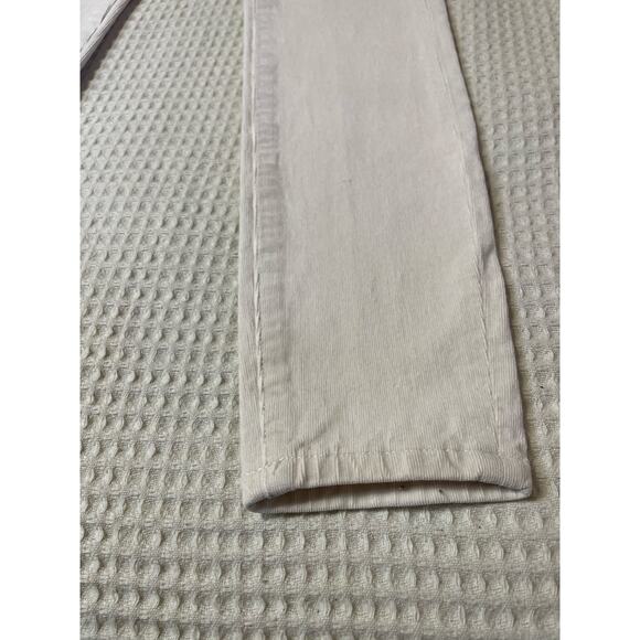 Pilcro by Anthropologie High-Rise Skinny Ivory Corduroy Pants Size 27 Minimalist - Picture 10 of 14
